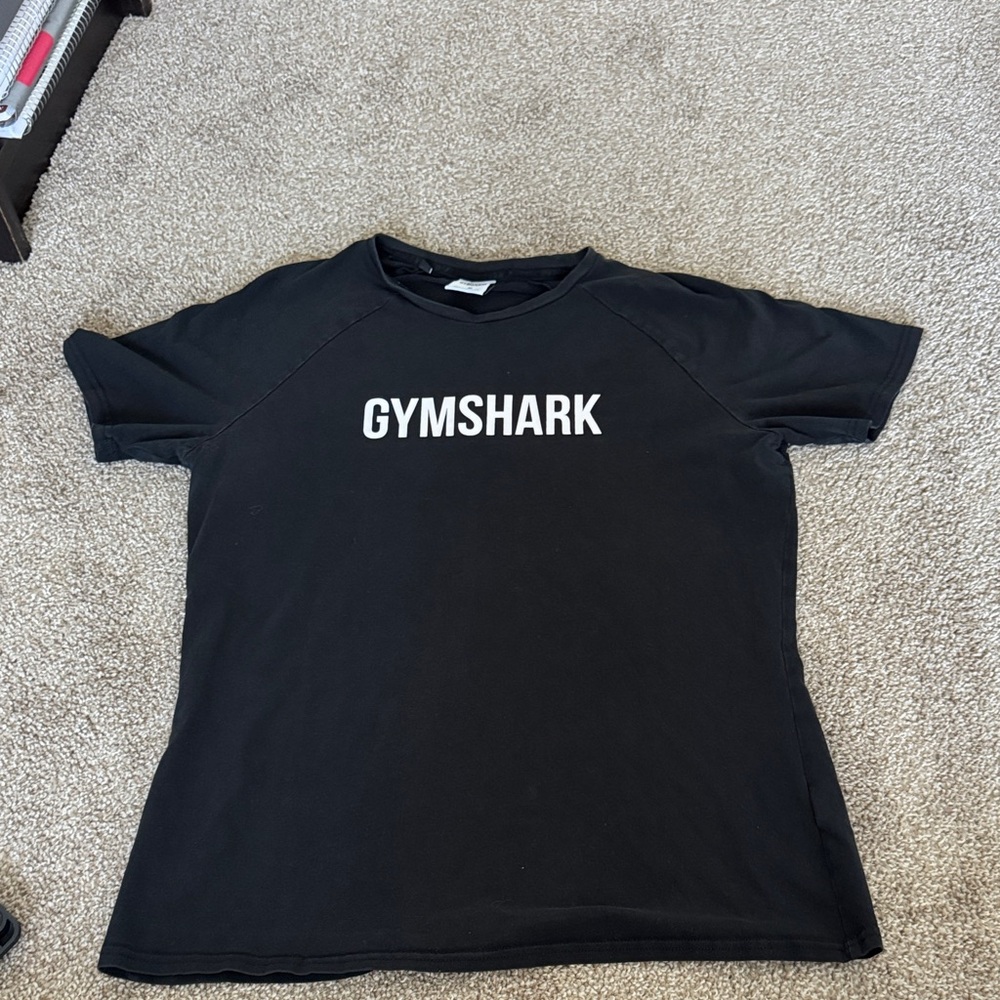 Gymshark Black Tee with White Logo